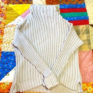 Grey turtleneck sweater